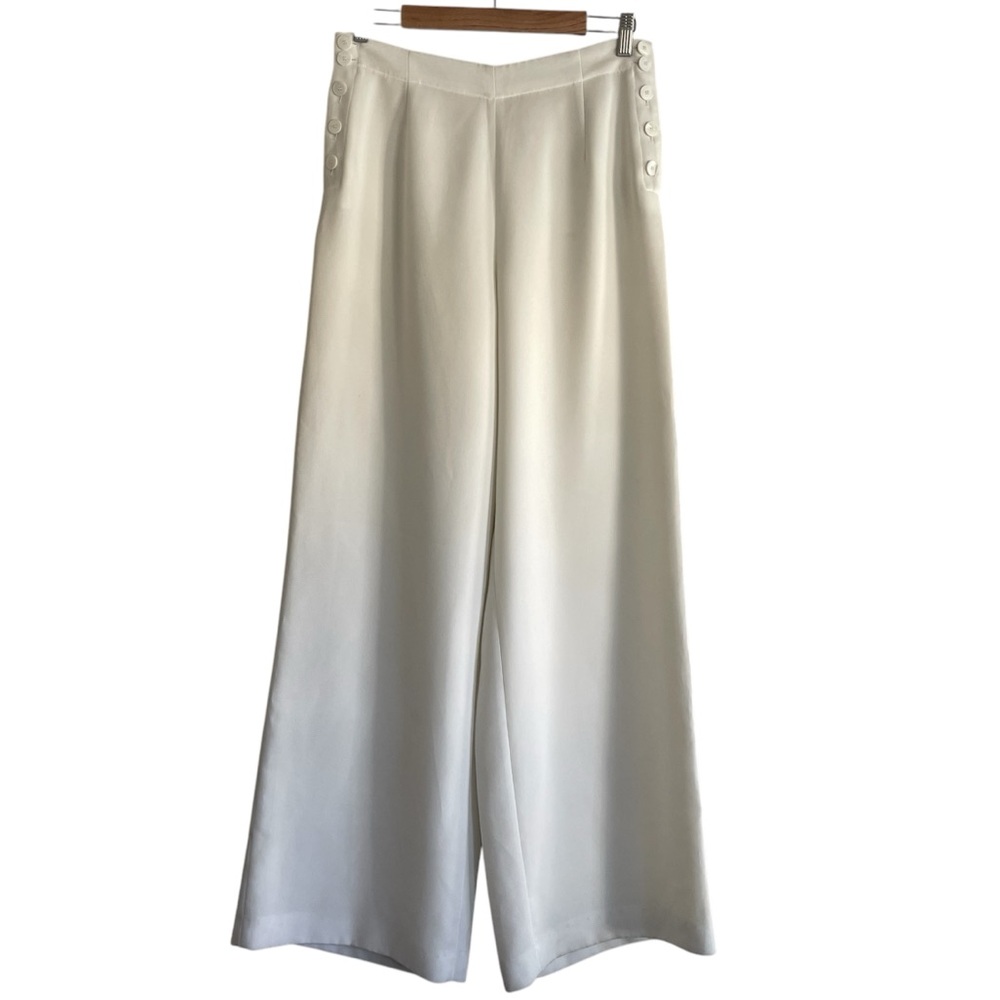 Vintage Mondi High Waisted Wide Leg White Sailor Pants